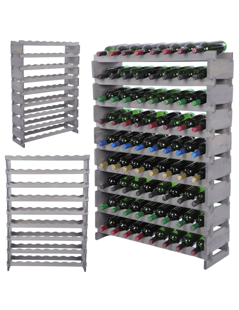 Modułowe stojaki do butelek RW11 - Stojak na wino regał modułowy na butelki 9x8 but WSZYSTKIE TYPY BUTELEK - product b2b.wamar.biz 1