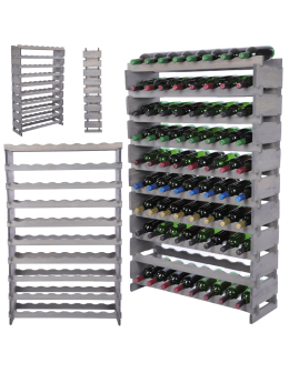 Stojak na wino regał modułowy na butelki 10x8 but DUŻY MONTAŻ BEZ NARZĘDZI