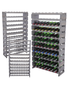 Stojak na wino regał modułowy na butelki 11x8 but DUŻY MONTAŻ BEZ NARZĘDZI
