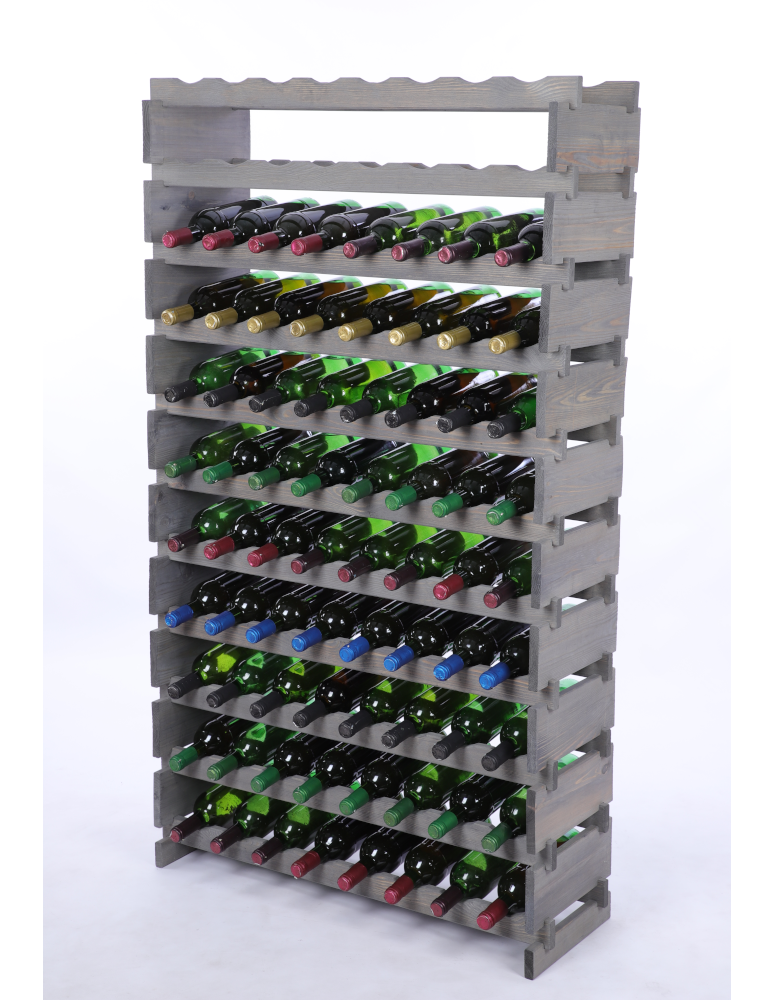 Modułowe stojaki do butelek RW11 - Stojak na wino regał modułowy na butelki 11x8 but DUŻY MONTAŻ BEZ NARZĘDZI - produkt b2b.wamar.biz 2