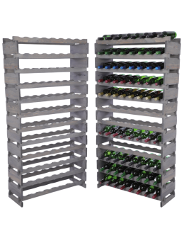 Stojak na wino regał modułowy na butelki 12x8 but DUŻY MONTAŻ BEZ NARZĘDZI