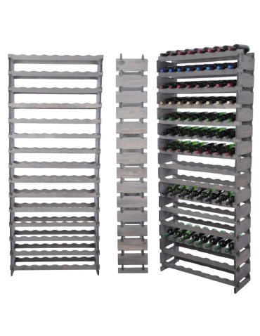 Stojak na wino regał modułowy na butelki 15x8 but WYSOKI BEZ NARZĘDZI