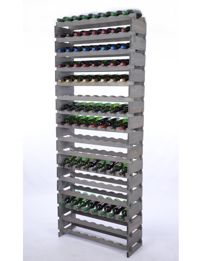 Modułowe stojaki do butelek RW11 - Stojak na wino regał modułowy na butelki 16x8 but WYSOKI BEZ NARZĘDZI - product b2b.wamar.biz 2