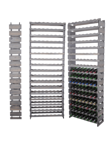 Stojak na wino regał modułowy na butelki 17x8 but WYSOKI BEZ NARZĘDZI