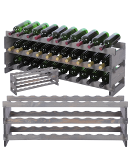 Stojak na wino regał modułowy na butelki 3x10 but POJEMNY BEZ NARZĘDZI