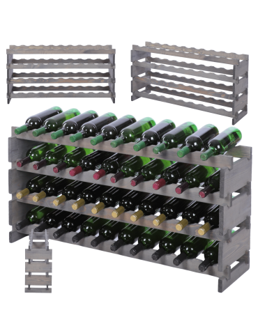Stojak na wino regał modułowy na butelki 4x10 but POJEMNY BEZ NARZĘDZI