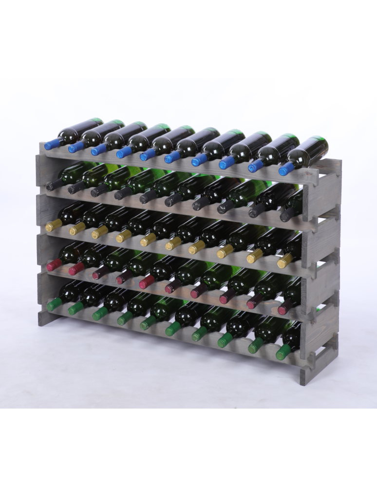 Modułowe stojaki do butelek RW11 - Stojak na wino regał modułowy na butelki 5x10 but BUDUJ JAK KLOCKI EKO - product b2b.wamar.biz 2