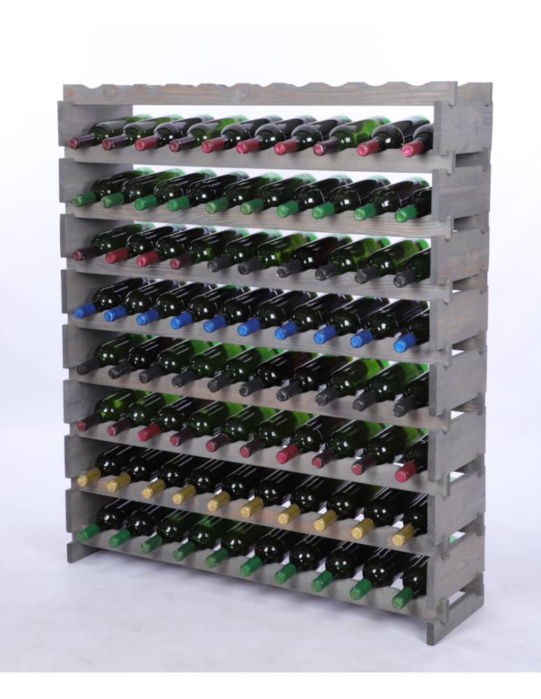 Modułowe stojaki do butelek RW11 - Stojak na wino regał modułowy na butelki 9x10 but POJEMNY BEZ NARZĘDZI - product b2b.wamar.biz 2