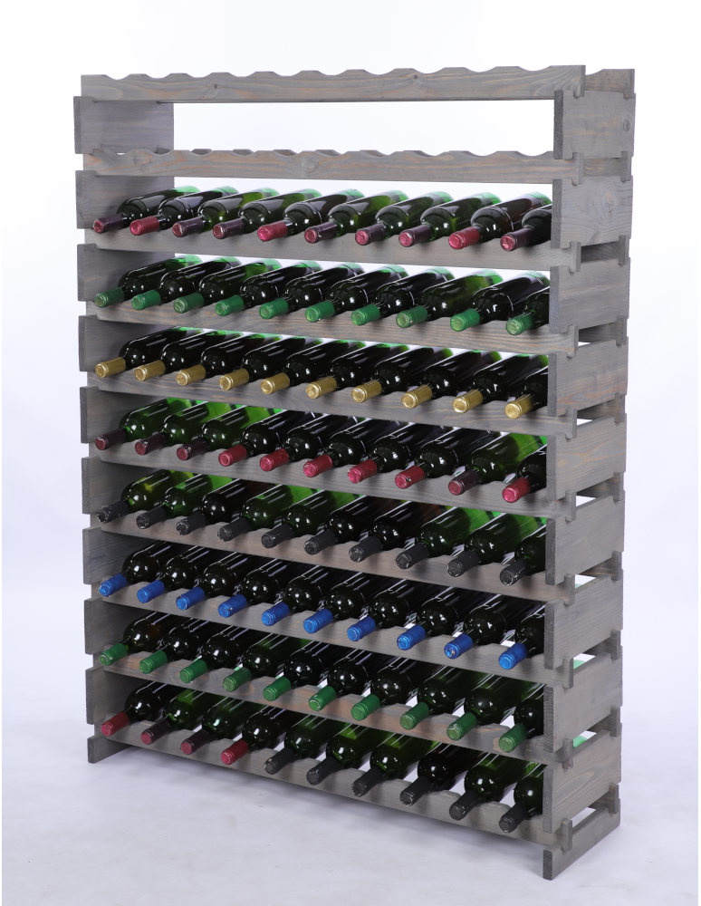 Modułowe stojaki do butelek RW11 - Stojak na wino regał modułowy na butelki 10x10 but DUŻY MONTAŻ BEZ NARZĘDZI - product b2b.wamar.biz 2