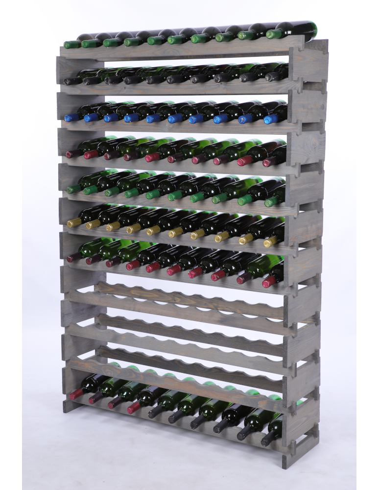 Modułowe stojaki do butelek RW11 - Stojak na wino regał modułowy na butelki 11x10 but DUŻY MONTAŻ BEZ NARZĘDZI - produkt b2b.wamar.biz 2