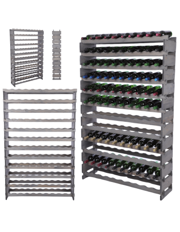 Stojak na wino regał modułowy na butelki 12x10 but DUŻY MONTAŻ BEZ NARZĘDZI