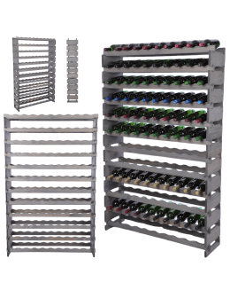 Stojak na wino regał modułowy na butelki 12x10 but DUŻY MONTAŻ BEZ NARZĘDZI