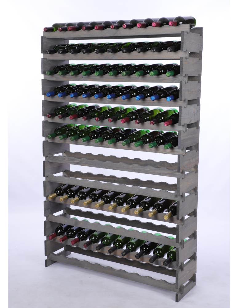 Modułowe stojaki do butelek RW11 - Stojak na wino regał modułowy na butelki 12x10 but DUŻY MONTAŻ BEZ NARZĘDZI - product b2b.wamar.biz 2