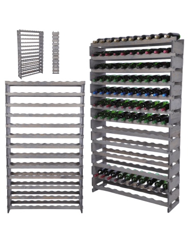 Stojak na wino regał modułowy na butelki 13x10 but POJEMNY BEZ NARZĘDZI