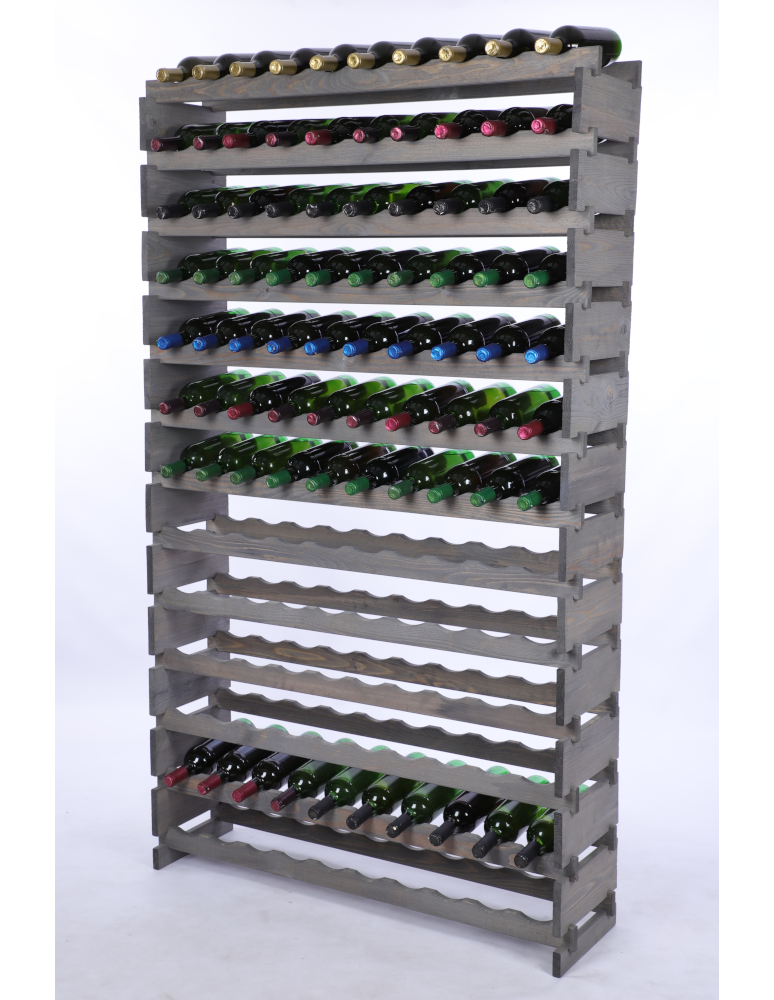 Modułowe stojaki do butelek RW11 - Stojak na wino regał modułowy na butelki 13x10 but POJEMNY BEZ NARZĘDZI - product b2b.wamar.biz 2