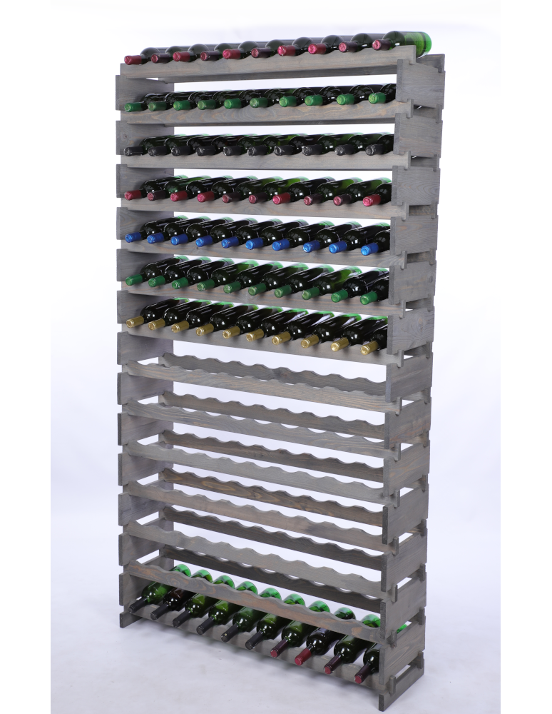 Modułowe stojaki do butelek RW11 - Stojak na wino regał modułowy na butelki 14x10 but POJEMNY BEZ NARZĘDZI - product b2b.wamar.biz 2