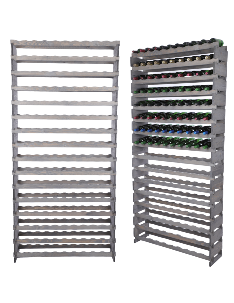 Modułowe stojaki do butelek RW11 - Stojak na wino regał modułowy na butelki 16x10 but WYSOKI BEZ NARZĘDZI - product b2b.wamar.biz 1