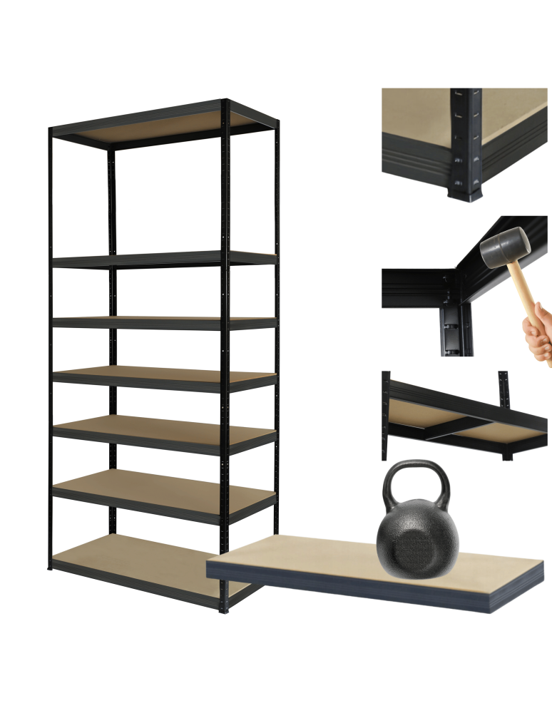 Regały Magazynowe - Regał metalowy magazynowy stojak HELIOS 270x120x50cm 7Px175kg 300TYS KOMB - product b2b.wamar.biz 1