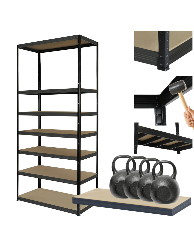 Regały Magazynowe - Regał metalowy magazynowy stojak HELIOS 270x110x40cm 7Px400kg 300TYS KOMB - product b2b.wamar.biz 1