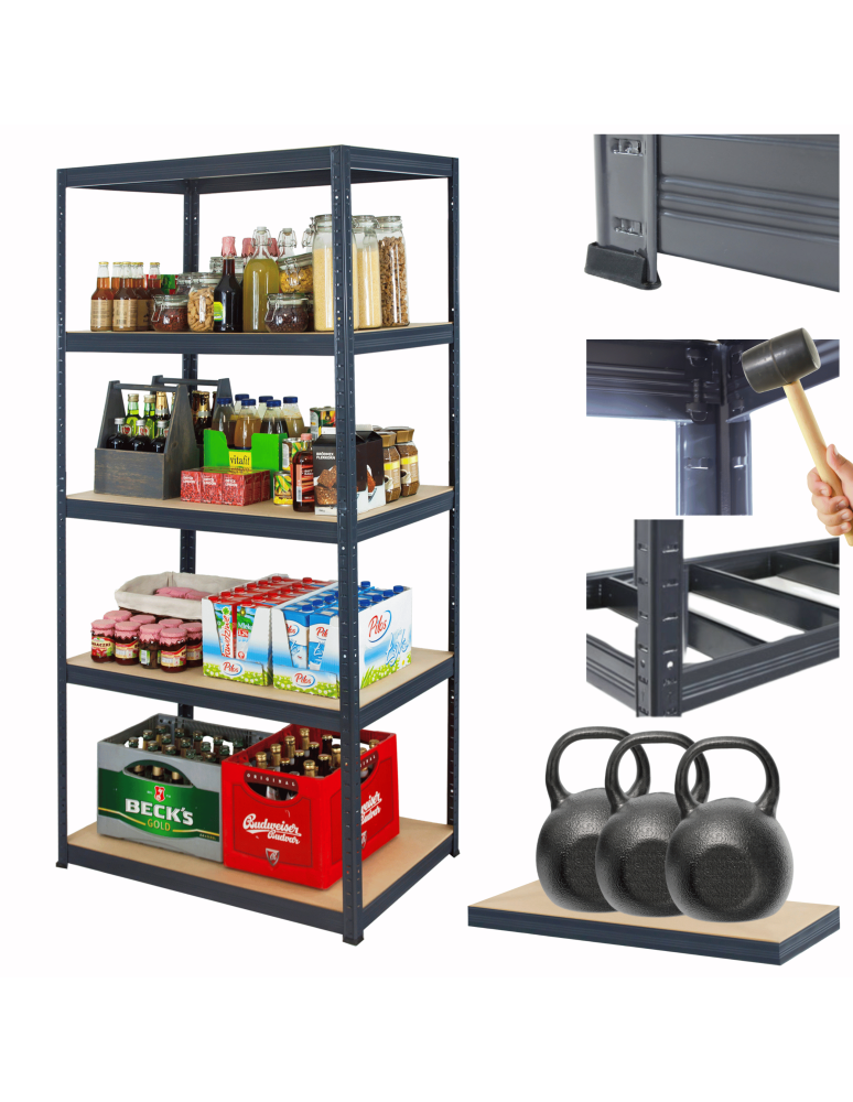 Helios Premium - Regał metalowy Premium HELIOS 180x100x50cm 5Px350kg .:. - product b2b.wamar.biz 1