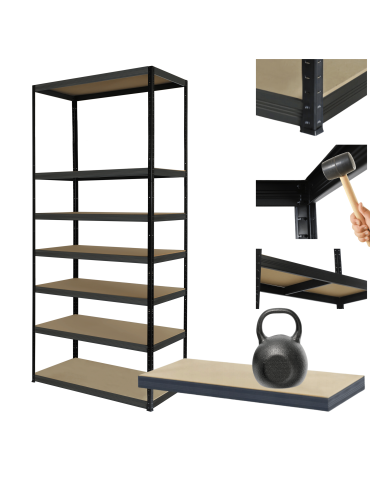 Regał metalowy magazynowy stojak HELIOS 270x90x45cm 7Px175kg 300TYS KOMB