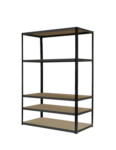 Regał metalowy PREMIUM BLACK stojak HELIOS 213x75x45cm 5Px350kg 300TYS WAR - product 2