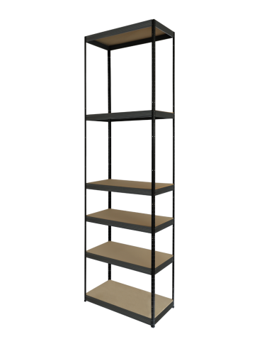 Regał metalowy PREMIUM BLACK stojak HELIOS 213x35x35cm 6Px175kg 300TYS WAR - produkt 2