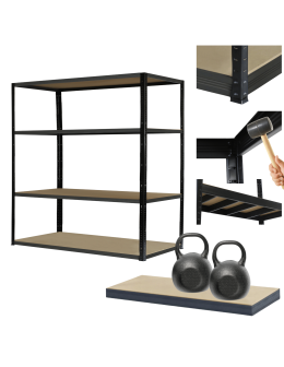 Regał metalowy magazynowy garażowy stojak HELIOS 180x180x35cm 4Px275kg PL