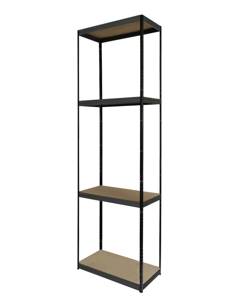 Regały Magazynowe - Regał metalowy BLACK PREMIUM garażowy stojak HELIOS 180x45x45cm 4Px175kg - product b2b.wamar.biz 2