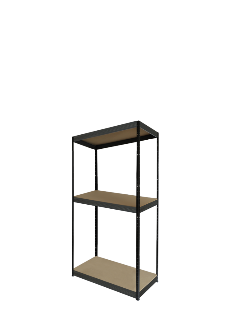 Regały Magazynowe - Regał magazynowy garażowy metalowy BLACK HELIOS 106x40x40cm 3Px175kg PL - product b2b.wamar.biz 2