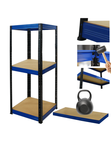 Regał metalowy magazynowy warsztatowy HELIOS 90x60x60cm 3Px175kg SOLIDNY