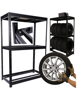 Stojak na opony regał na koła OBROTOWE ROLKI 177X120X60 cm SOLIDNY POLSKI