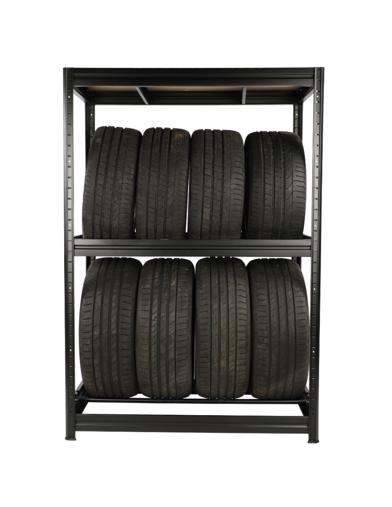 Regały na opony (półka) - Stojak na opony regał na koła OBROTOWE ROLKI 177X120X60 cm SOLIDNY POLSKI - product b2b.wamar.biz 6