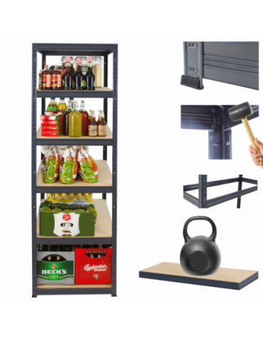 Helios Premium - Regał metalowy Premium HELIOS 196x45x45cm 6Px175kg .:. - product 17