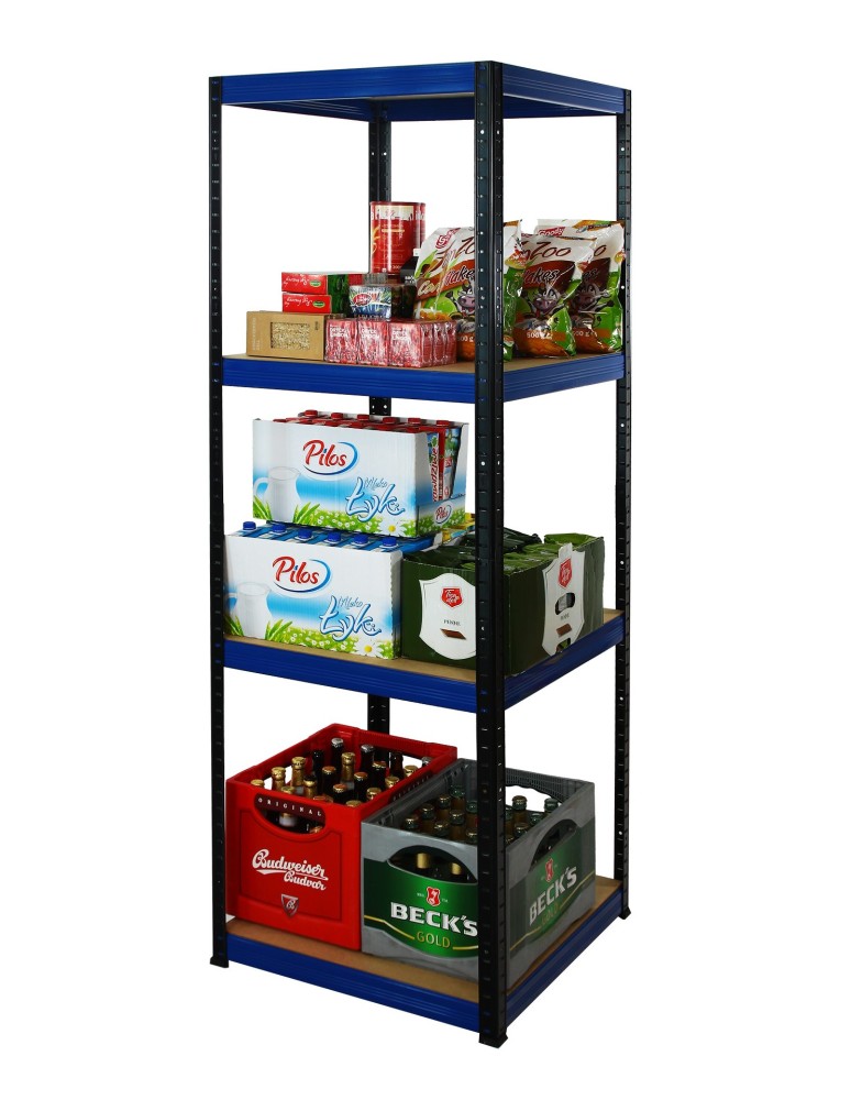 Regały z metalu kolorowe - Regał metalowy magazynowy garażowy stojak HELIOS 180x60x60cm 4Px175kg PL - product b2b.wamar.biz 2