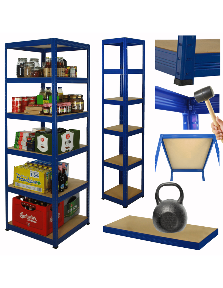 Helios Kolor - Regał metalowy HELIOS 196x50x50cm 6Px175kg .:. - product b2b.wamar.biz 1