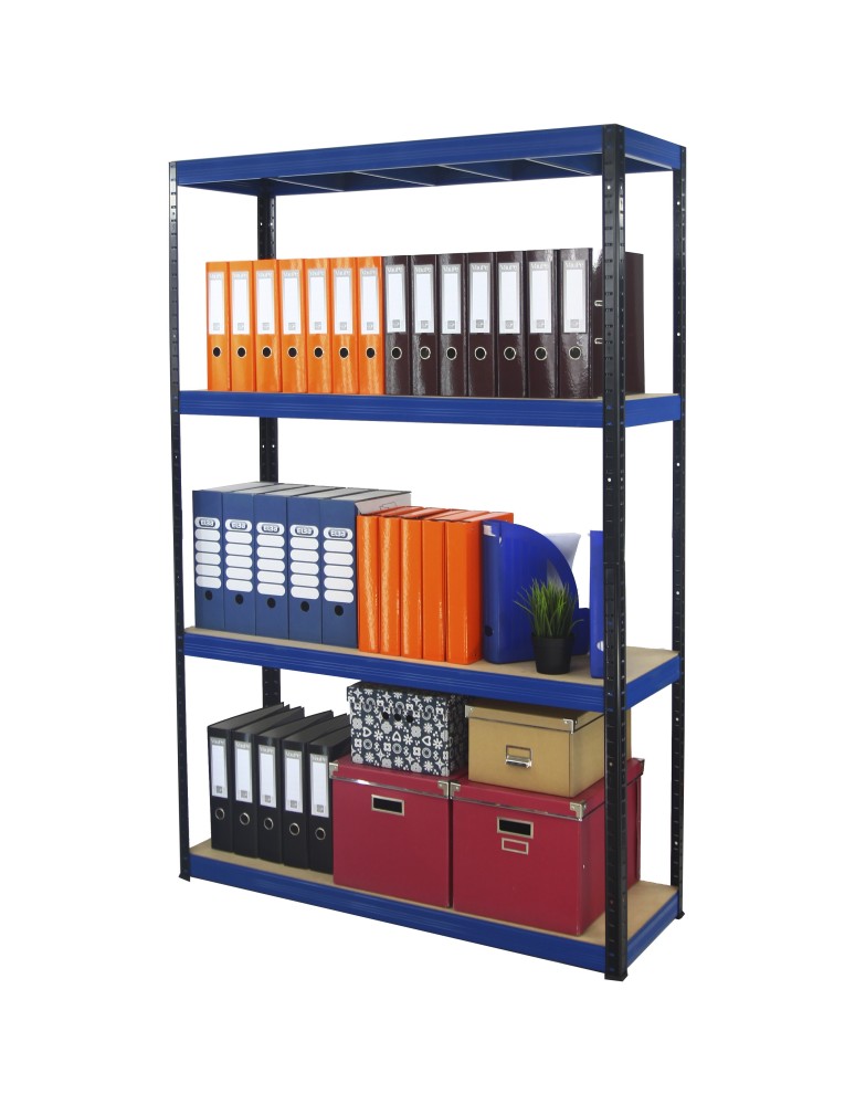 Regały z metalu kolorowe - Regał metalowy magazynowy garażowy stojak HELIOS 180x180x50cm 4Px175kg PL - product b2b.wamar.biz 2