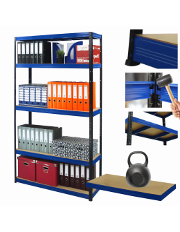 Regał metalowy magazynowy stojak HELIOS 180x180x50cm 5Px175kg TRWAŁY PL