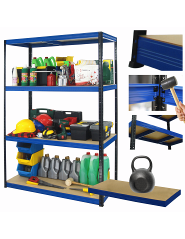 Regał metalowy magazynowy garażowy stojak HELIOS 180x180x60cm 4Px175kg PL