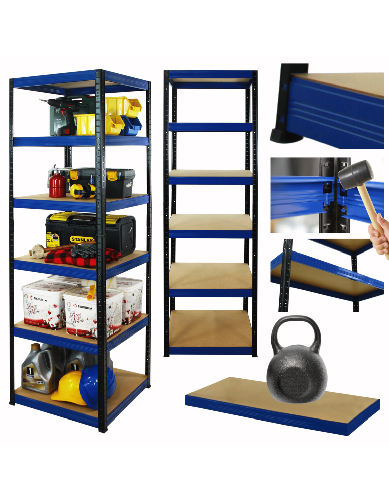 Regały z metalu kolorowe - Regał metalowy magazynowy stojak HELIOS 213x30x30cm  6Px175kg 300TYS KOMB - product b2b.wamar.biz 1