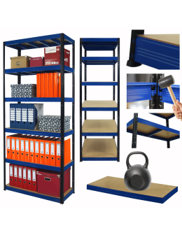 Regał metalowy magazynowy stojak HELIOS 213x75x40cm 6Px175kg 300TYS KOMB