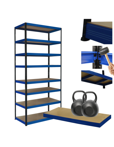 Regał metalowy magazynowy stojak HELIOS 270x100x50cm 8Px275kg TRWAŁY WYSOKI