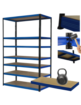 Regał metalowy magazynowy stojak HELIOS 270x150x60cm 7Px175kg SZEROKI MOCNY