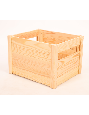 Skrzynka na warzywa owoce skrzynki DREWNIANE DNO 35x30 cm PEŁNY BOK EKO - product 2