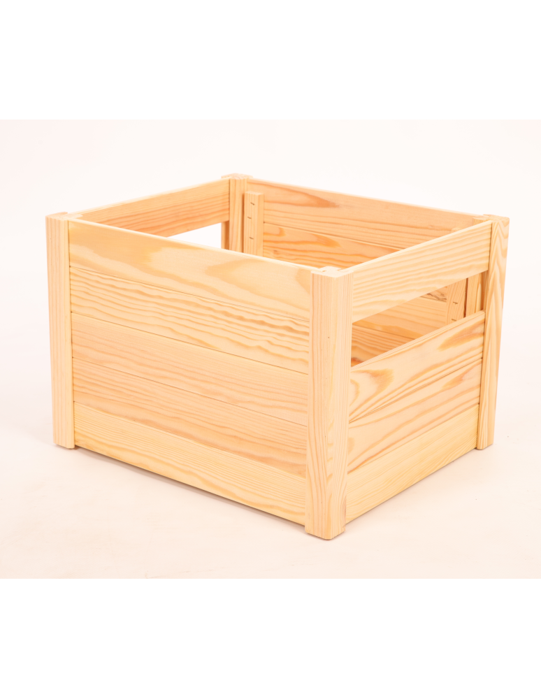 Skrzynki na owoce (skrzynki do warzyw) - Skrzynka na warzywa owoce skrzynki DREWNIANE DNO 35x30 cm PEŁNY BOK EKO - produkt b2b.wamar.biz 2