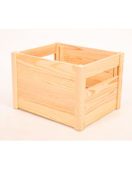 Skrzynka na warzywa owoce skrzynki DREWNIANE DNO 35x30 cm PEŁNY BOK EKO - product 2