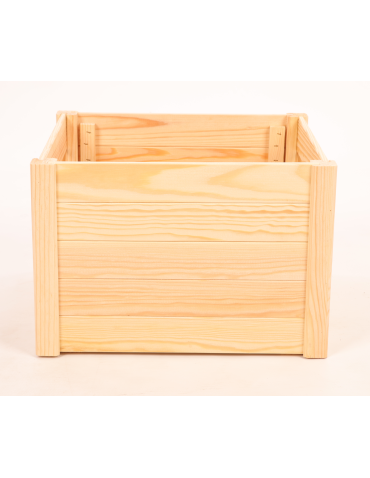 Skrzynki na owoce (skrzynki do warzyw) - Skrzynka na warzywa owoce skrzynki DREWNIANE DNO 35x30 cm PEŁNY BOK EKO - produkt 3