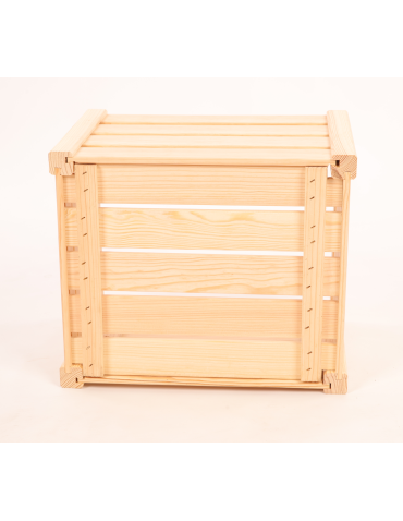 Skrzynki na owoce (skrzynki do warzyw) - Skrzynka na warzywa owoce skrzynki DREWNIANE DNO 46x30 cm skrzyneczka EKO - produkt 5