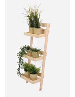 Drewniany kwietnik opierany o ścianę stojak regał na rośliny 115x37cm EKO - product 2