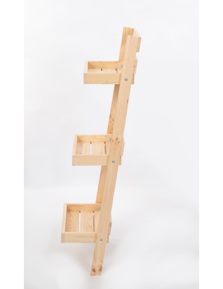 Wielopoziomowe kwietniki - Drewniany kwietnik opierany o ścianę stojak regał na rośliny 115x37cm EKO - product b2b.wamar.biz 6